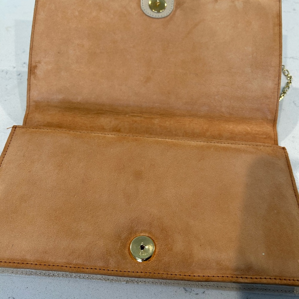 Vintage Corbeau Curio Genuine Ostrich Skin Clutch/Chain Purse. Great Condition - Picture 9 of 16